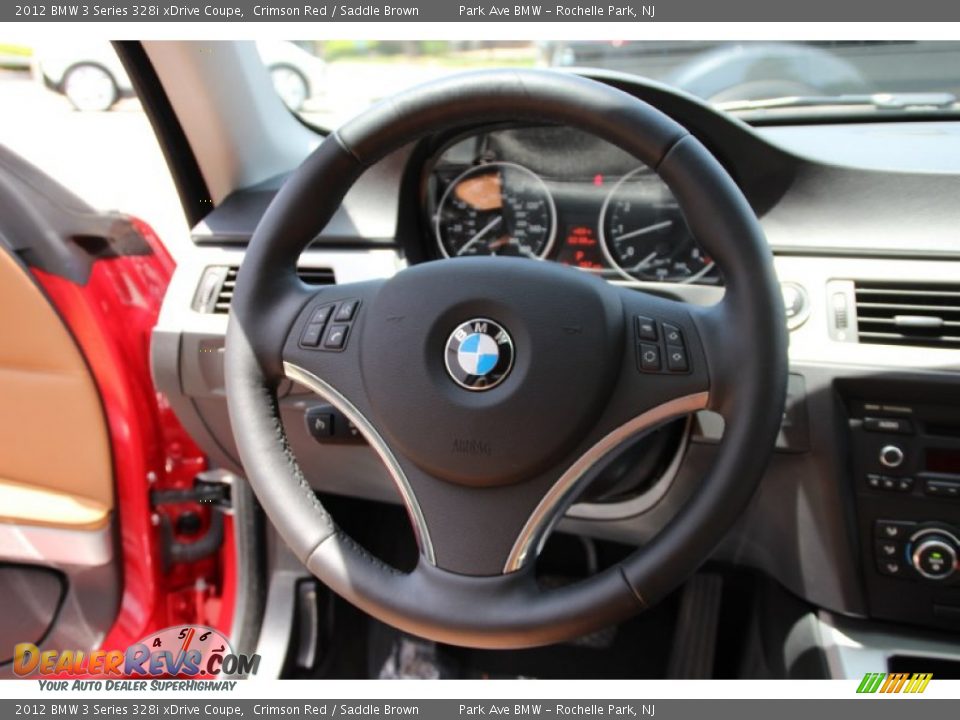 2012 BMW 3 Series 328i xDrive Coupe Crimson Red / Saddle Brown Photo #18