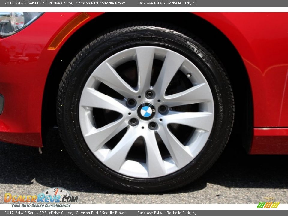 2012 BMW 3 Series 328i xDrive Coupe Crimson Red / Saddle Brown Photo #31