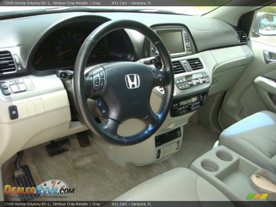 2008 Honda Odyssey EX-L Nimbus Gray Metallic / Gray Photo #12