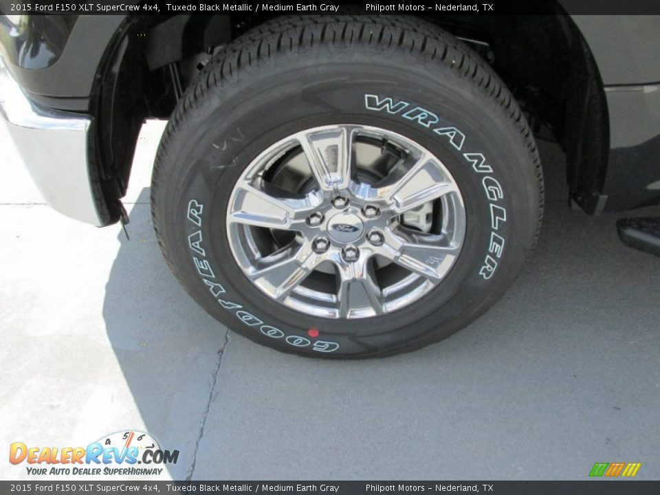 2015 Ford F150 XLT SuperCrew 4x4 Tuxedo Black Metallic / Medium Earth Gray Photo #11