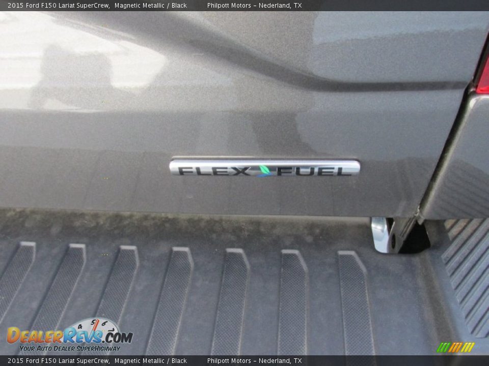 2015 Ford F150 Lariat SuperCrew Magnetic Metallic / Black Photo #17