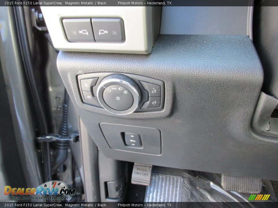 2015 Ford F150 Lariat SuperCrew Magnetic Metallic / Black Photo #35
