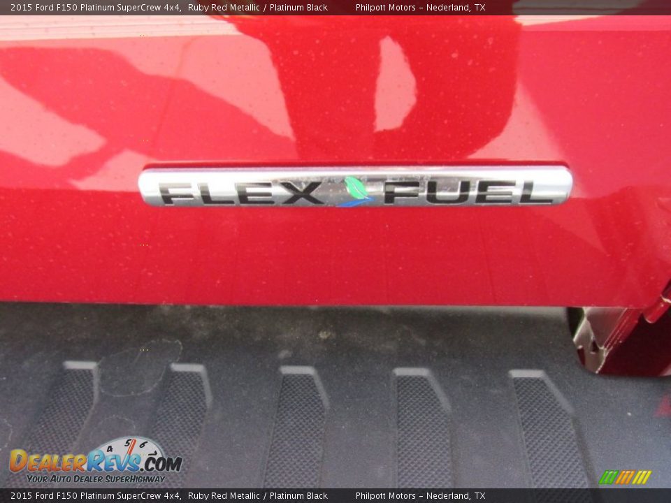 2015 Ford F150 Platinum SuperCrew 4x4 Ruby Red Metallic / Platinum Black Photo #16