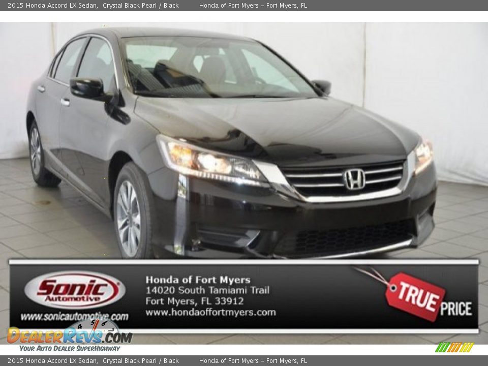 2015 Honda Accord LX Sedan Crystal Black Pearl / Black Photo #1