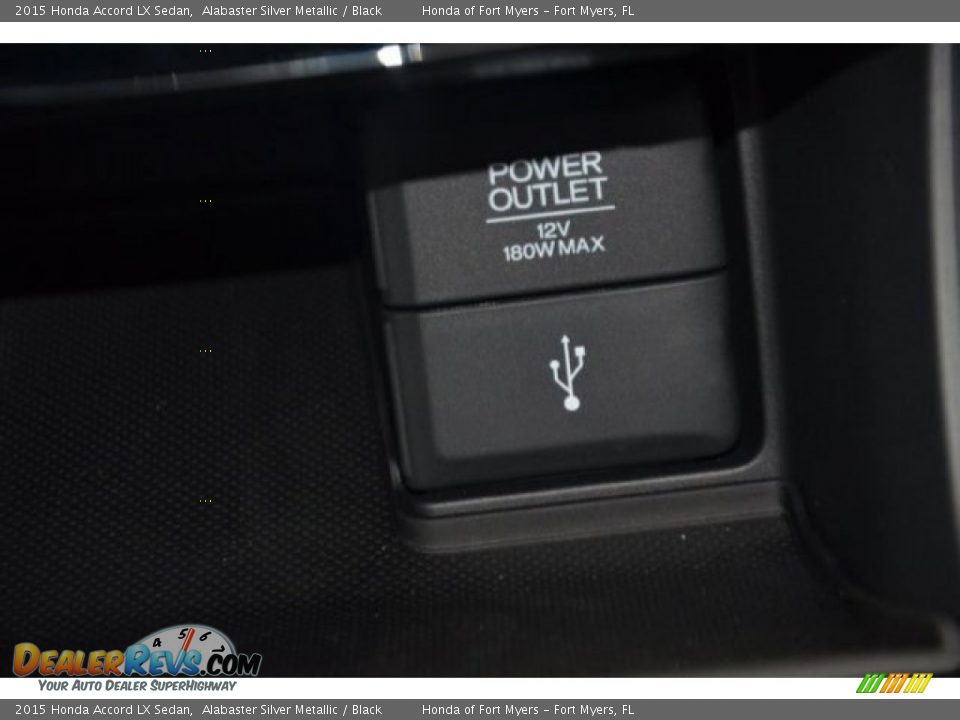 2015 Honda Accord LX Sedan Alabaster Silver Metallic / Black Photo #16