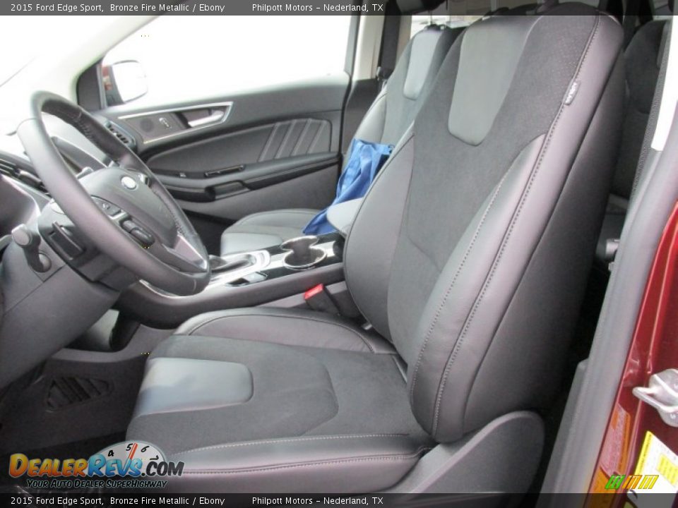 Front Seat of 2015 Ford Edge Sport Photo #22