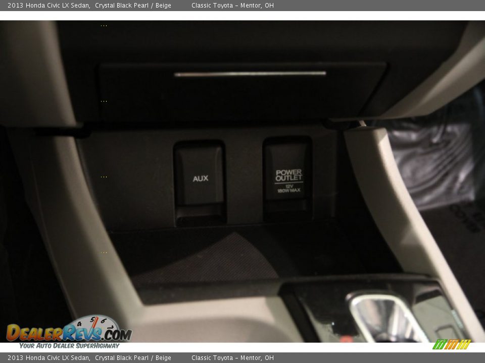 2013 Honda Civic LX Sedan Crystal Black Pearl / Beige Photo #12