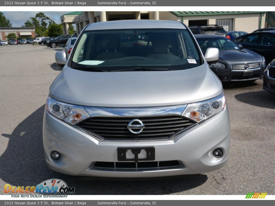 2013 Nissan Quest 3.5 SV Brilliant Silver / Beige Photo #3