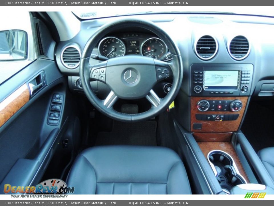 2007 Mercedes-Benz ML 350 4Matic Desert Silver Metallic / Black Photo #14