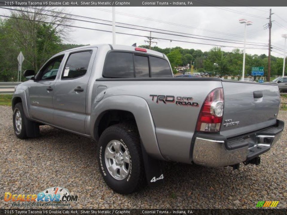 2015 Toyota Tacoma V6 Double Cab 4x4 Silver Sky Metallic / Graphite Photo #3