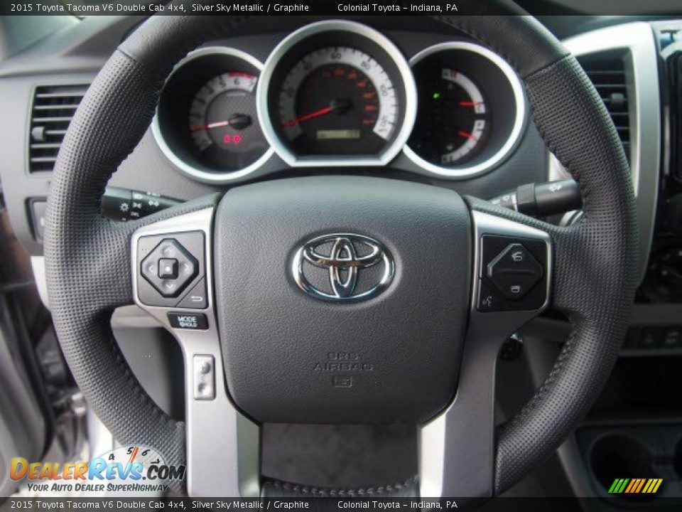 2015 Toyota Tacoma V6 Double Cab 4x4 Silver Sky Metallic / Graphite Photo #10