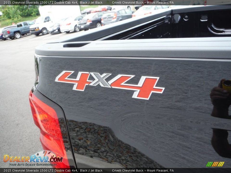 2015 Chevrolet Silverado 1500 LTZ Double Cab 4x4 Black / Jet Black Photo #6