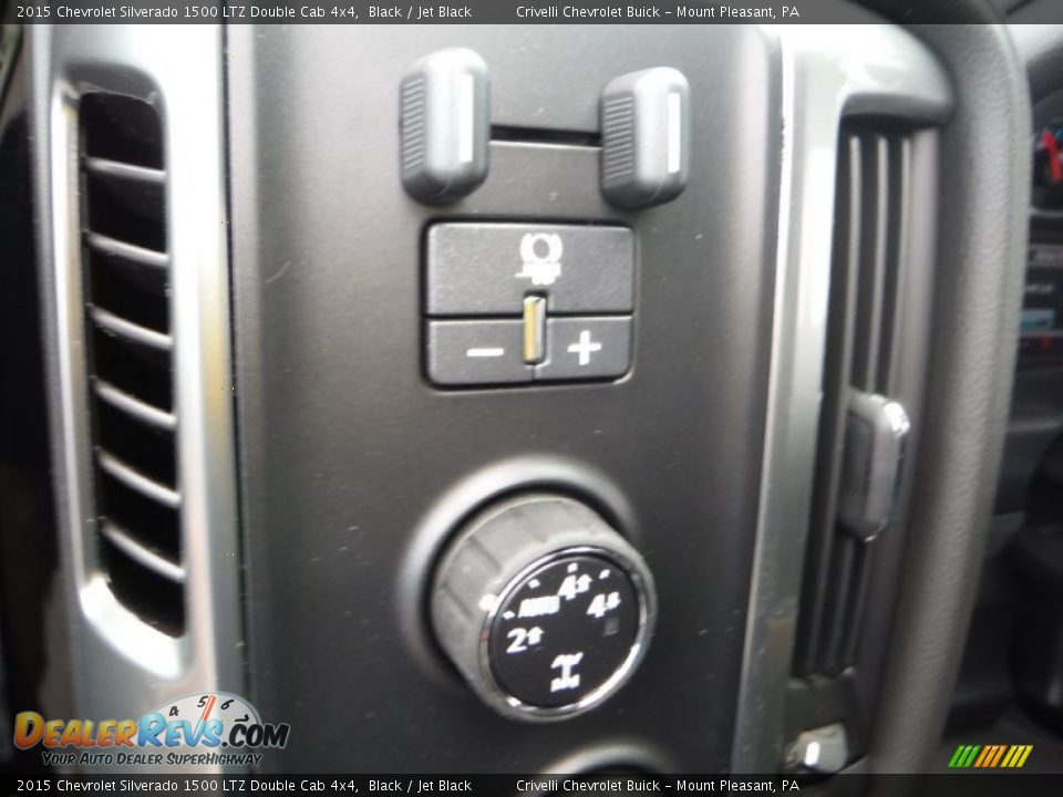 2015 Chevrolet Silverado 1500 LTZ Double Cab 4x4 Black / Jet Black Photo #12