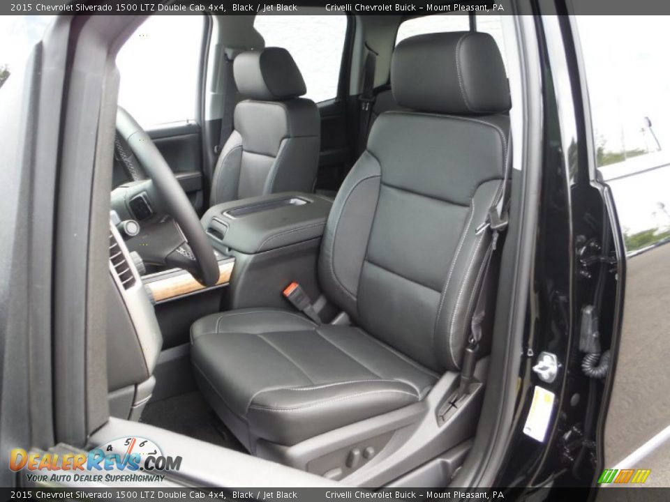 Front Seat of 2015 Chevrolet Silverado 1500 LTZ Double Cab 4x4 Photo #13