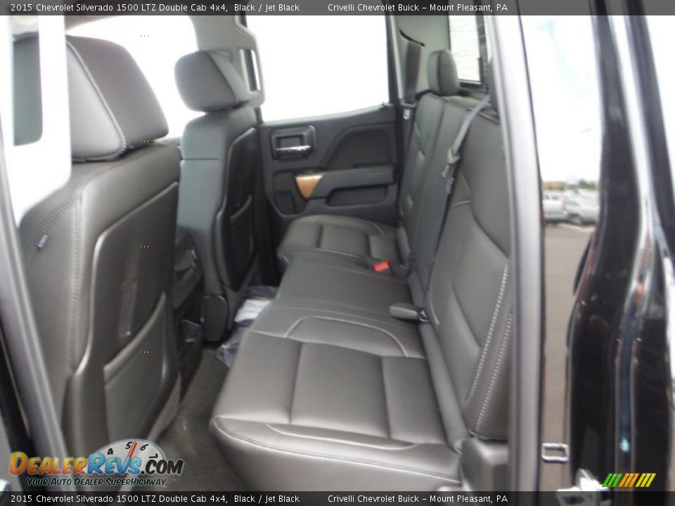 2015 Chevrolet Silverado 1500 LTZ Double Cab 4x4 Black / Jet Black Photo #24