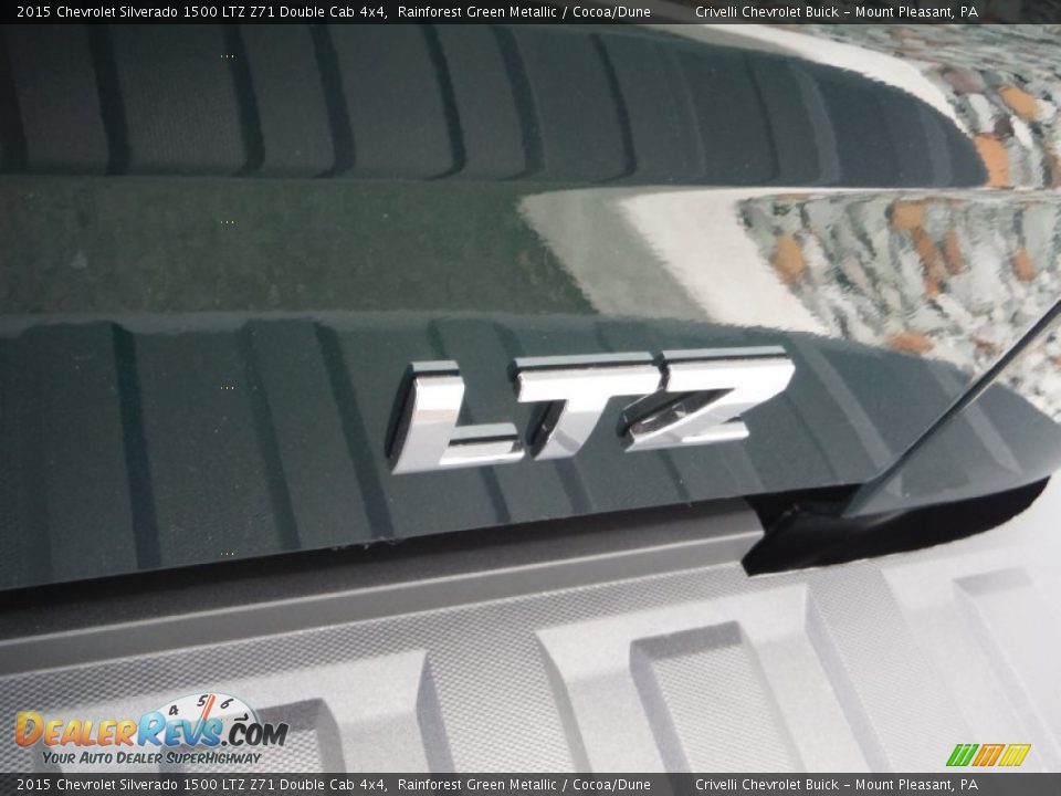 2015 Chevrolet Silverado 1500 LTZ Z71 Double Cab 4x4 Rainforest Green Metallic / Cocoa/Dune Photo #8
