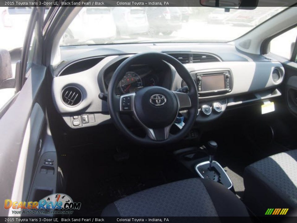 Black Interior - 2015 Toyota Yaris 3-Door LE Photo #6