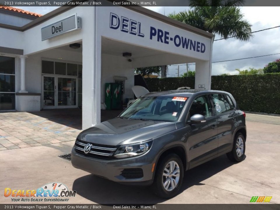 2013 Volkswagen Tiguan S Pepper Gray Metallic / Black Photo #1