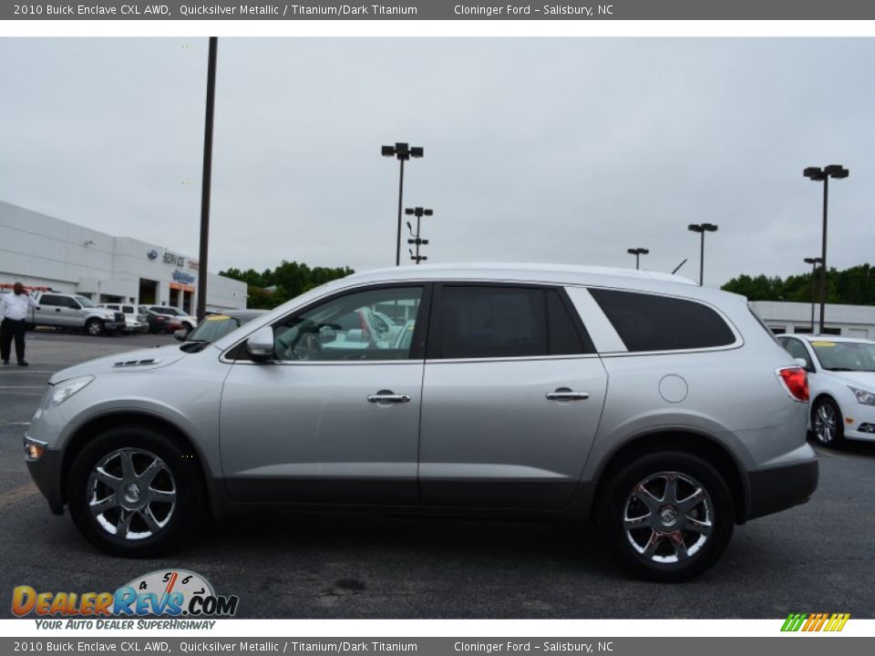 2010 Buick Enclave CXL AWD Quicksilver Metallic / Titanium/Dark Titanium Photo #6