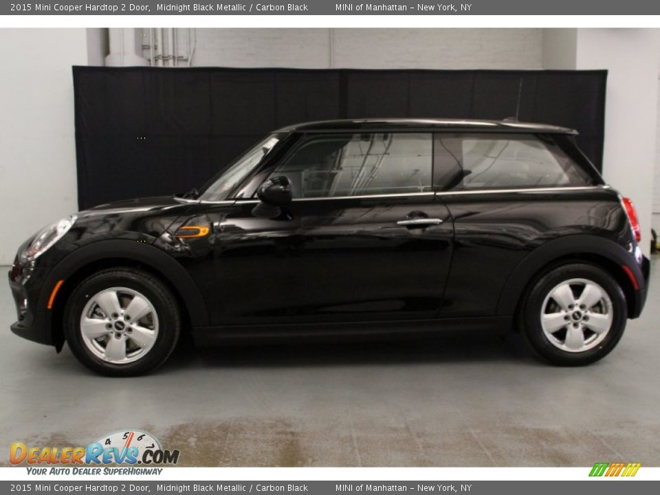 2015 Mini Cooper Hardtop 2 Door Midnight Black Metallic / Carbon Black Photo #3