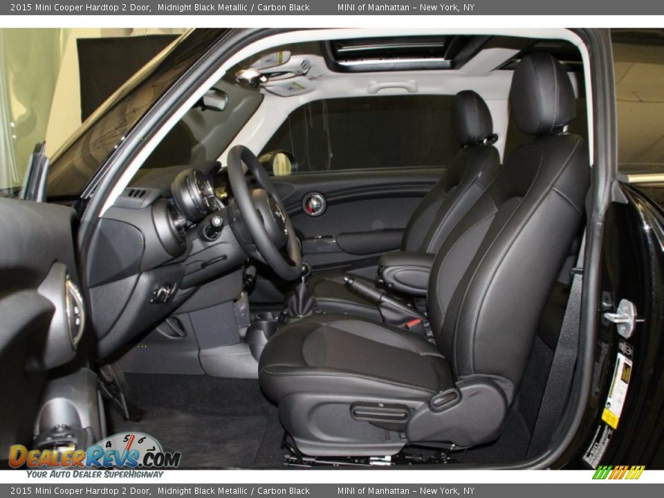 2015 Mini Cooper Hardtop 2 Door Midnight Black Metallic / Carbon Black Photo #8