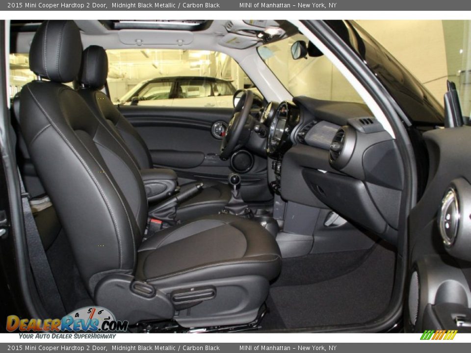 2015 Mini Cooper Hardtop 2 Door Midnight Black Metallic / Carbon Black Photo #10