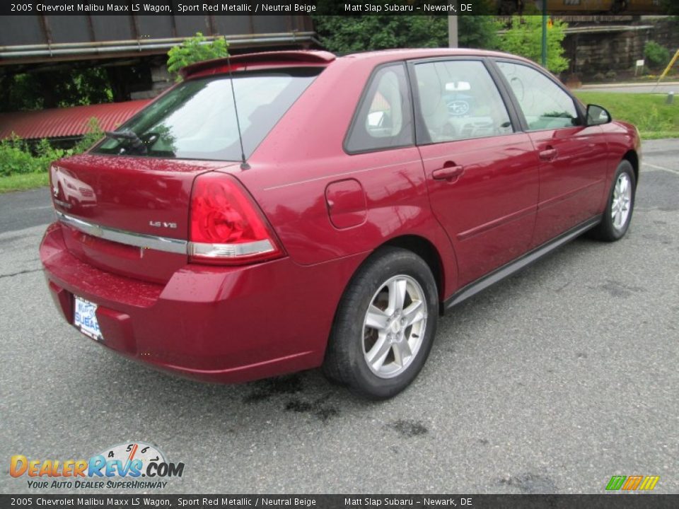 2005 Chevrolet Malibu Maxx LS Wagon Sport Red Metallic / Neutral Beige Photo #6