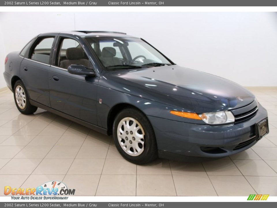 2002 Saturn L Series L200 Sedan Medium Blue / Gray Photo #1