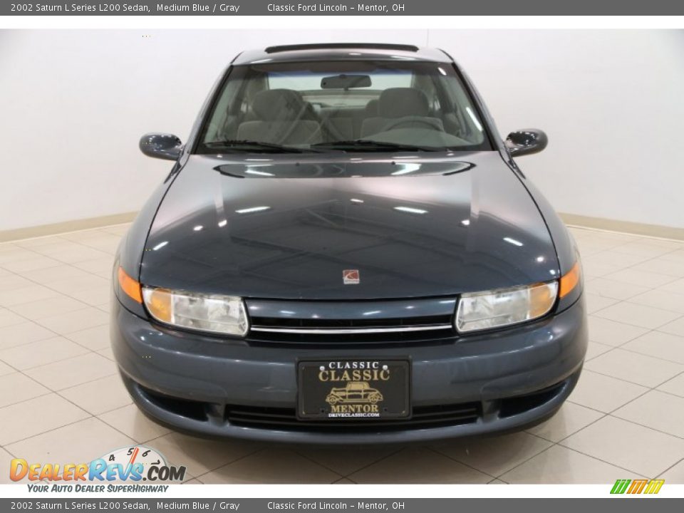 2002 Saturn L Series L200 Sedan Medium Blue / Gray Photo #2