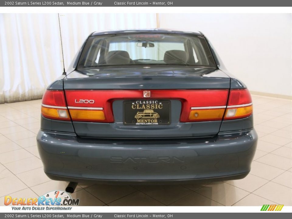 2002 Saturn L Series L200 Sedan Medium Blue / Gray Photo #11