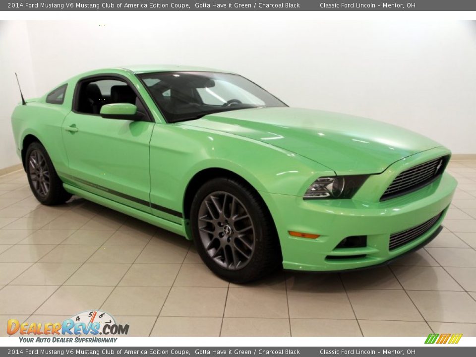 2014 Ford Mustang V6 Mustang Club of America Edition Coupe Gotta Have it Green / Charcoal Black Photo #1