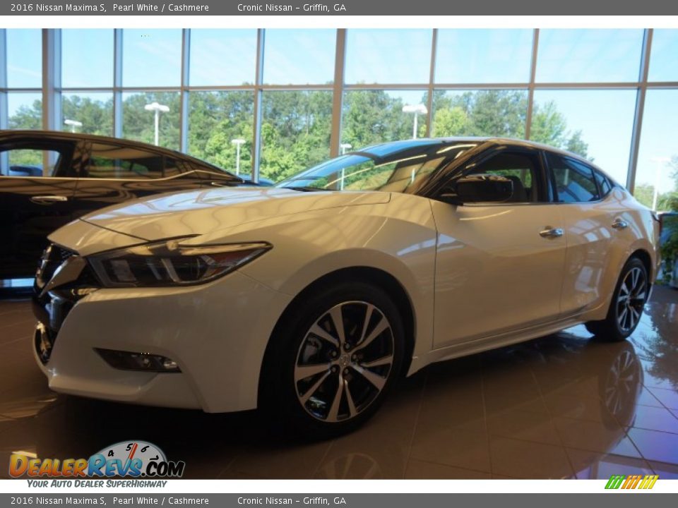 2016 Nissan Maxima S Pearl White / Cashmere Photo #1