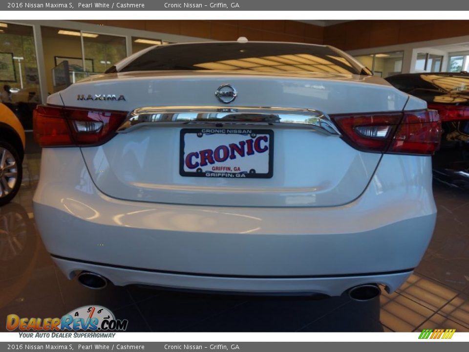 2016 Nissan Maxima S Pearl White / Cashmere Photo #3
