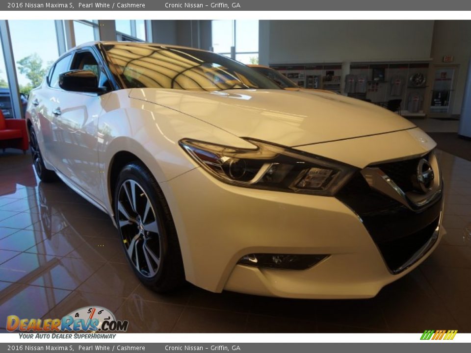 2016 Nissan Maxima S Pearl White / Cashmere Photo #5
