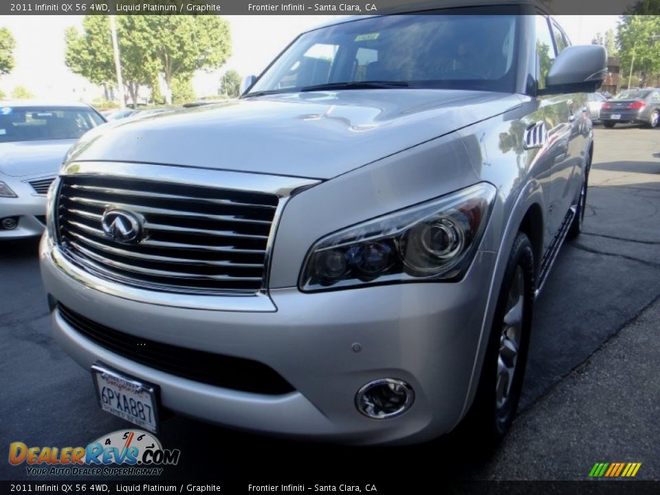 2011 Infiniti QX 56 4WD Liquid Platinum / Graphite Photo #1