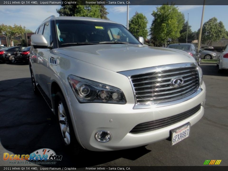 2011 Infiniti QX 56 4WD Liquid Platinum / Graphite Photo #2