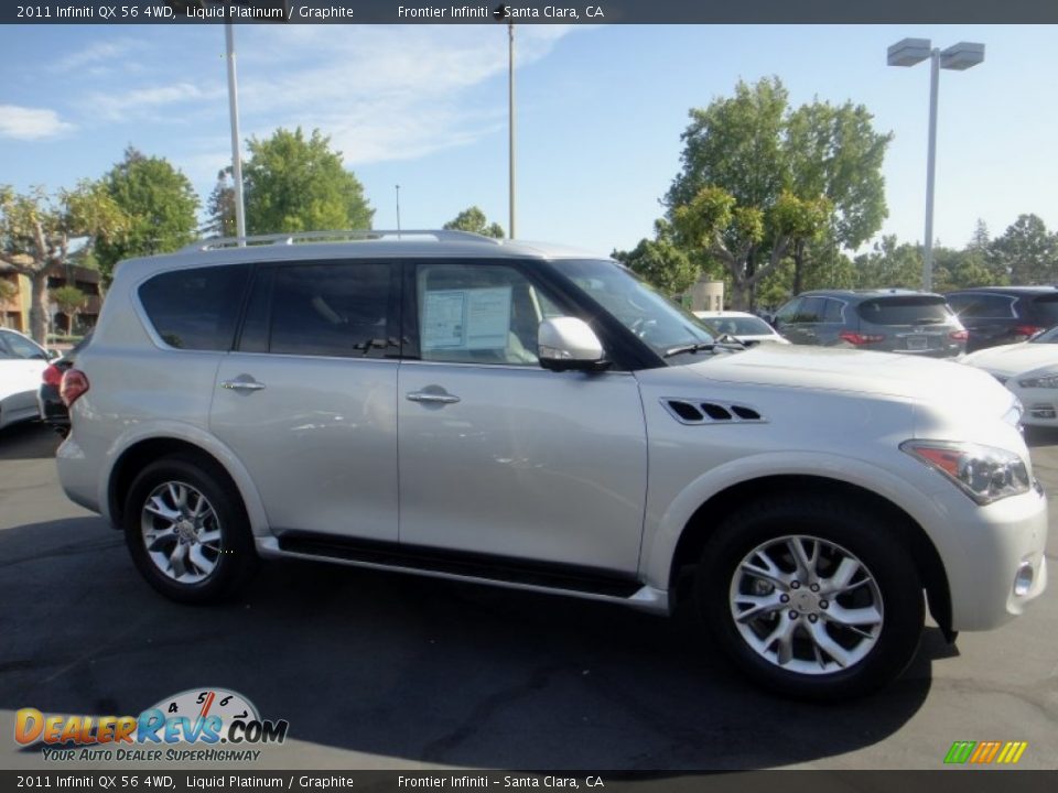 2011 Infiniti QX 56 4WD Liquid Platinum / Graphite Photo #3
