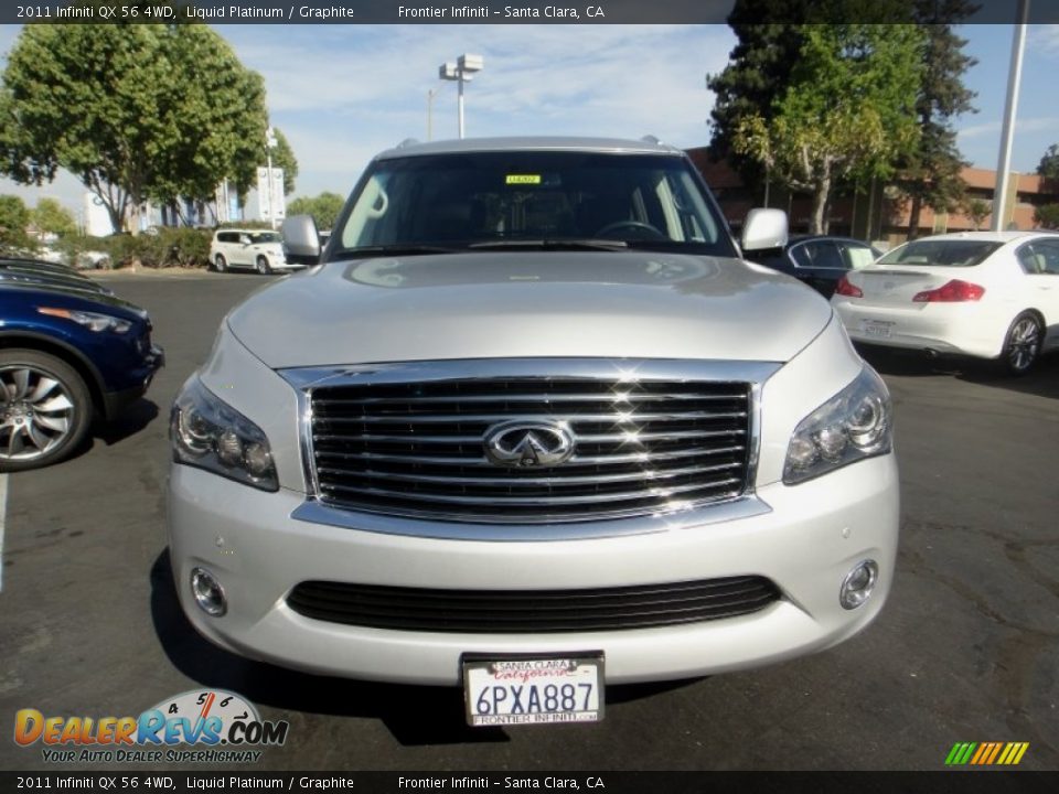 2011 Infiniti QX 56 4WD Liquid Platinum / Graphite Photo #4