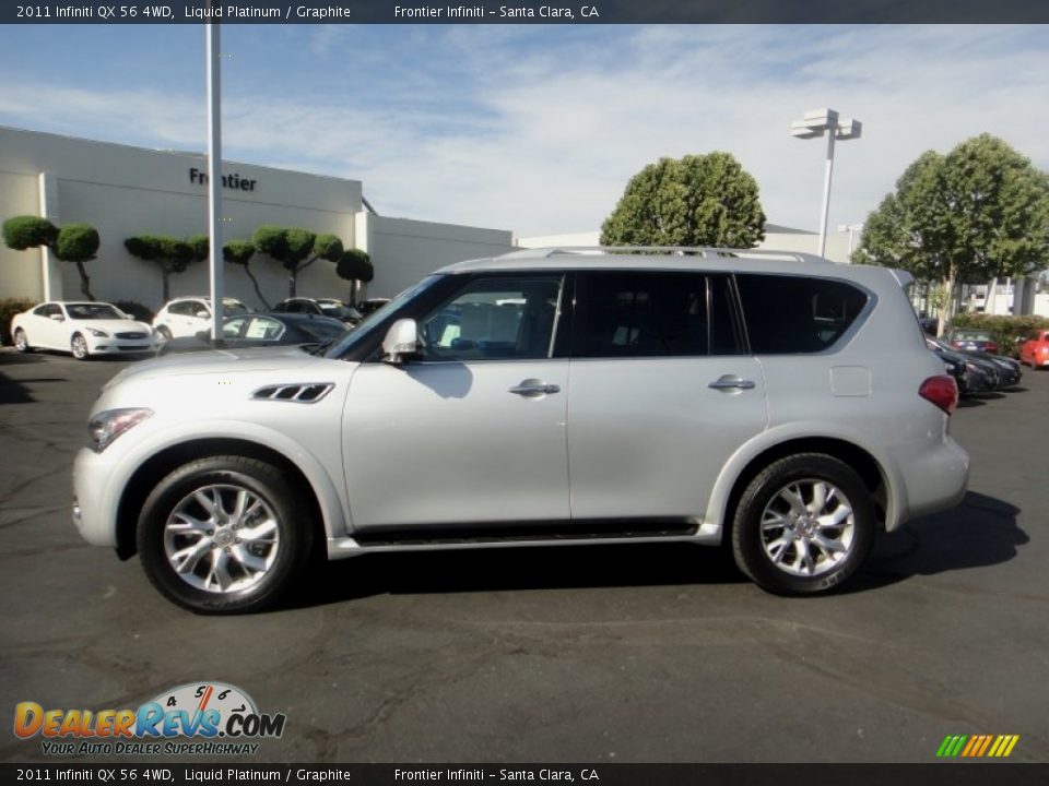 2011 Infiniti QX 56 4WD Liquid Platinum / Graphite Photo #5