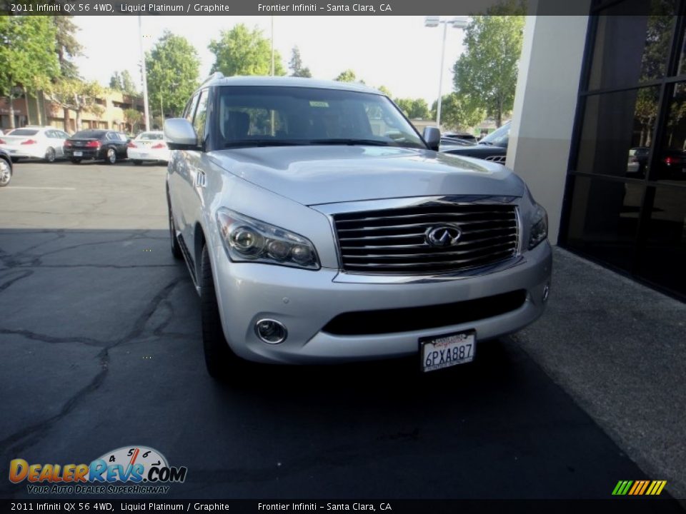 2011 Infiniti QX 56 4WD Liquid Platinum / Graphite Photo #6