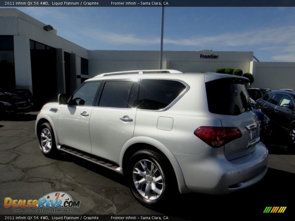 2011 Infiniti QX 56 4WD Liquid Platinum / Graphite Photo #7