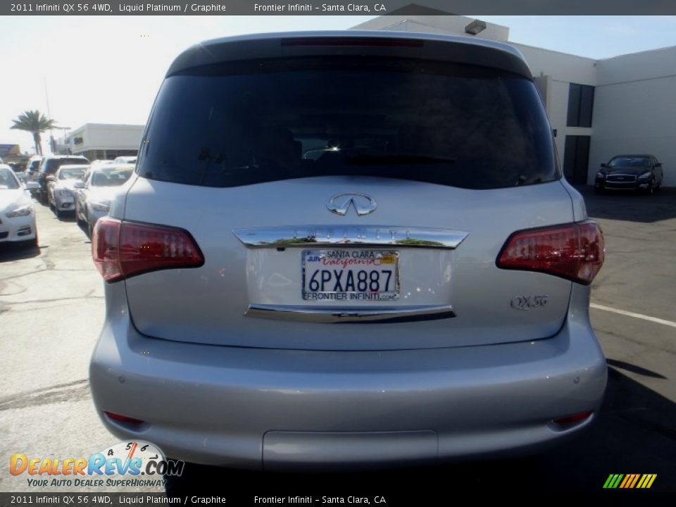2011 Infiniti QX 56 4WD Liquid Platinum / Graphite Photo #8