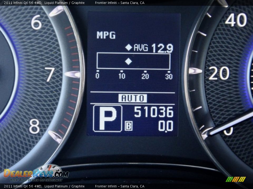 2011 Infiniti QX 56 4WD Liquid Platinum / Graphite Photo #13