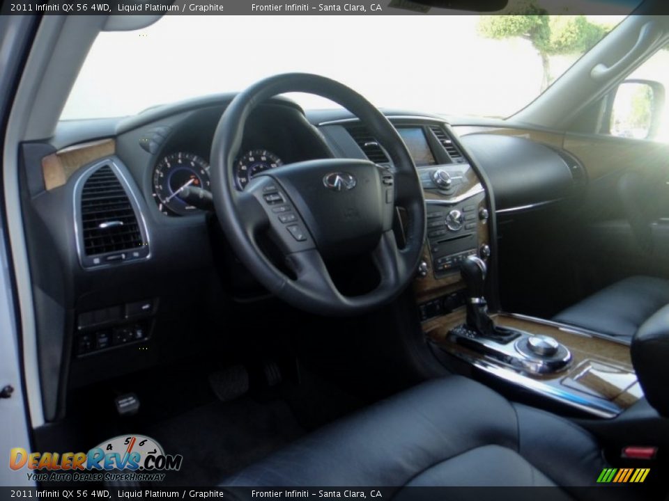 2011 Infiniti QX 56 4WD Liquid Platinum / Graphite Photo #22