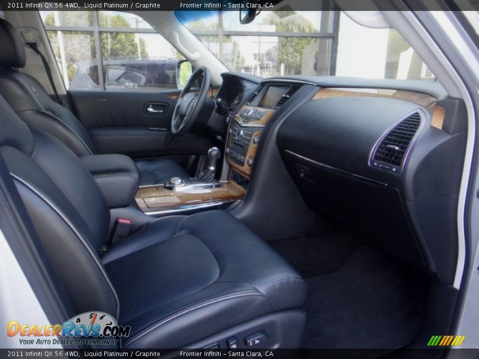 2011 Infiniti QX 56 4WD Liquid Platinum / Graphite Photo #34