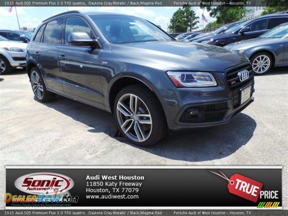 2015 Audi SQ5 Premium Plus 3.0 TFSI quattro Daytona Gray Metallic / Black/Magma Red Photo #1