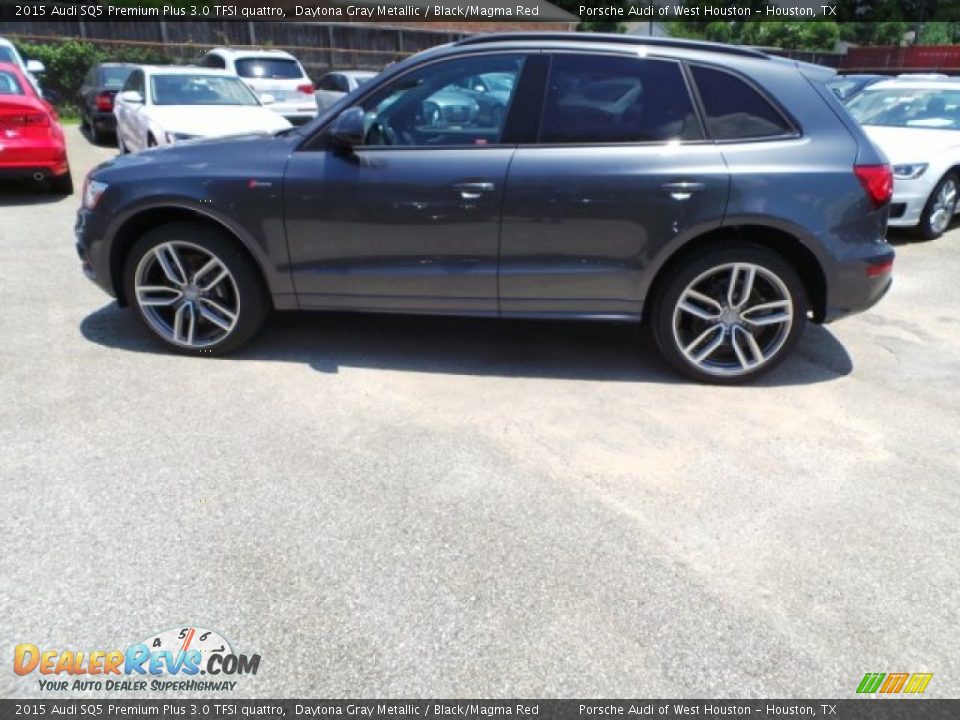 2015 Audi SQ5 Premium Plus 3.0 TFSI quattro Daytona Gray Metallic / Black/Magma Red Photo #4