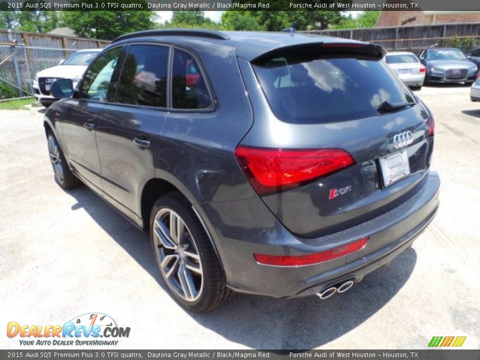 2015 Audi SQ5 Premium Plus 3.0 TFSI quattro Daytona Gray Metallic / Black/Magma Red Photo #5
