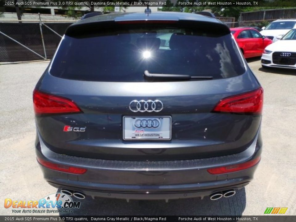 2015 Audi SQ5 Premium Plus 3.0 TFSI quattro Daytona Gray Metallic / Black/Magma Red Photo #6