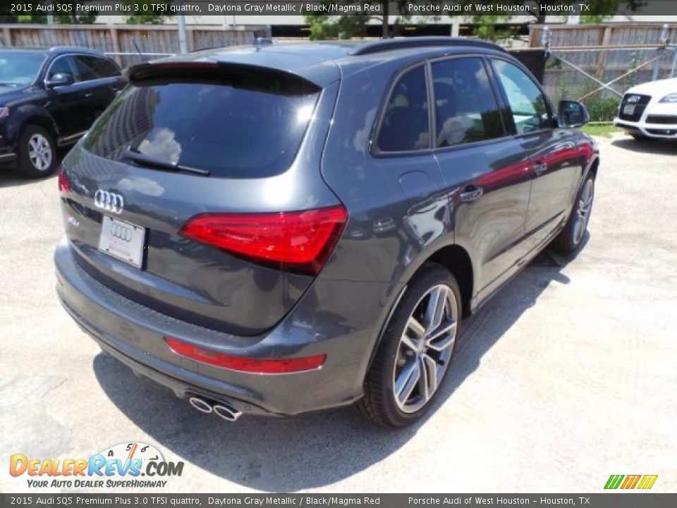 2015 Audi SQ5 Premium Plus 3.0 TFSI quattro Daytona Gray Metallic / Black/Magma Red Photo #7